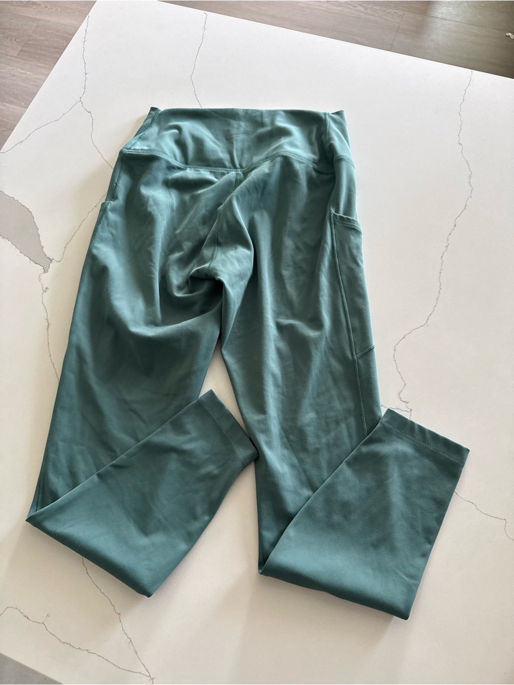 Nike One Dri-Fit High-Rise 7/8 Leggings | Women’s Med. Bicoastal Green - Picture 3 of 7